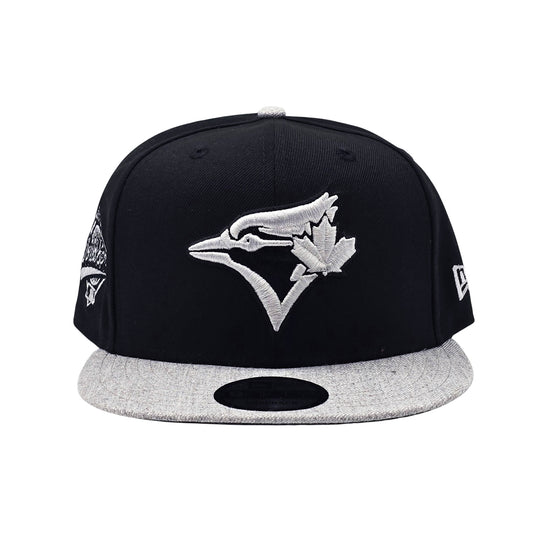 NEW ERA 9FIFTY WORLD SERIES 1992 MLB TORONTO BLUE JAYS BLACK & HEATHER GREY SNAPBACK HAT