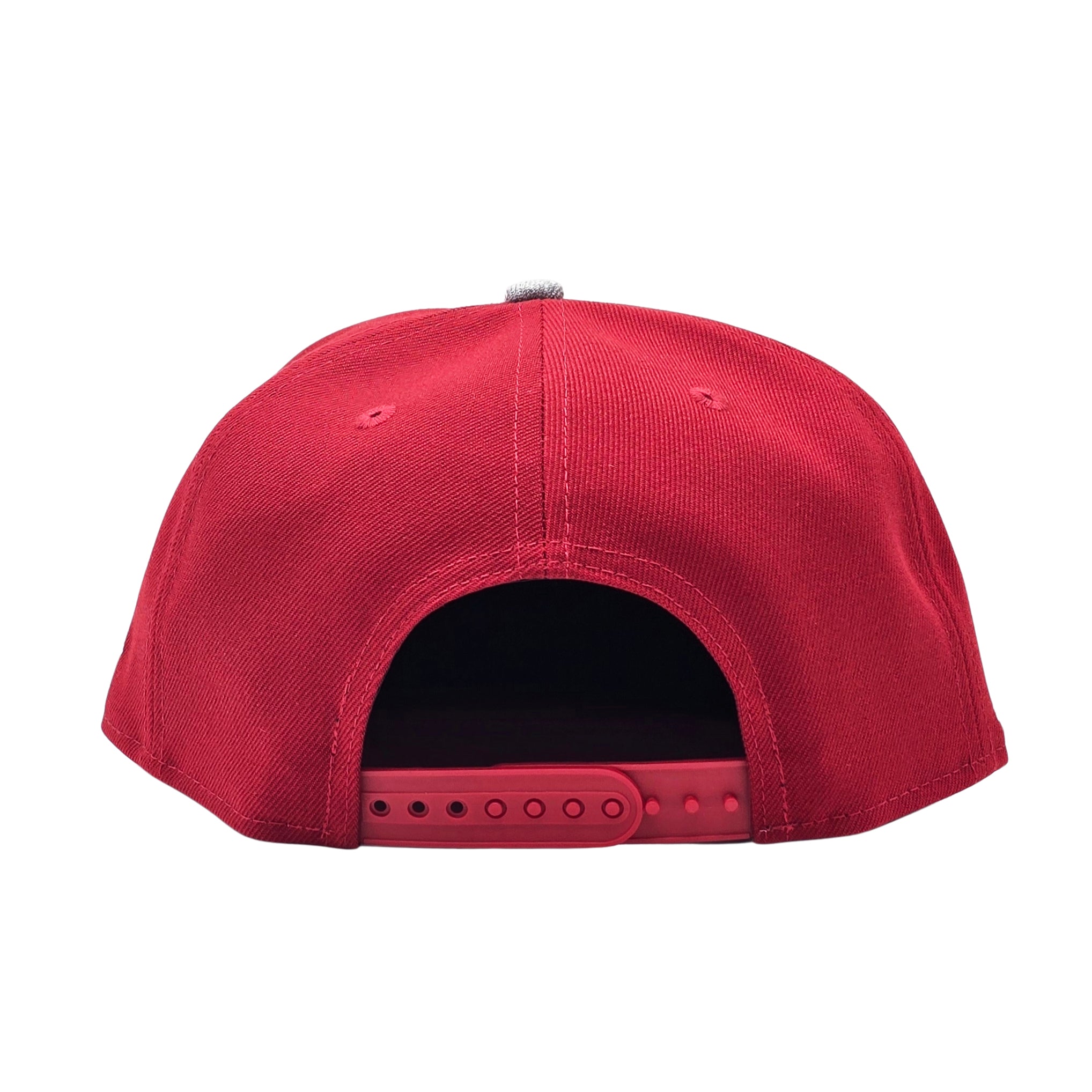 NEW ERA 9FIFTY MLB TORONTO BLUE JAYS 20TH ANNIVERSARY SCARLET RED & HEATHER GREY SNAPBACK HAT