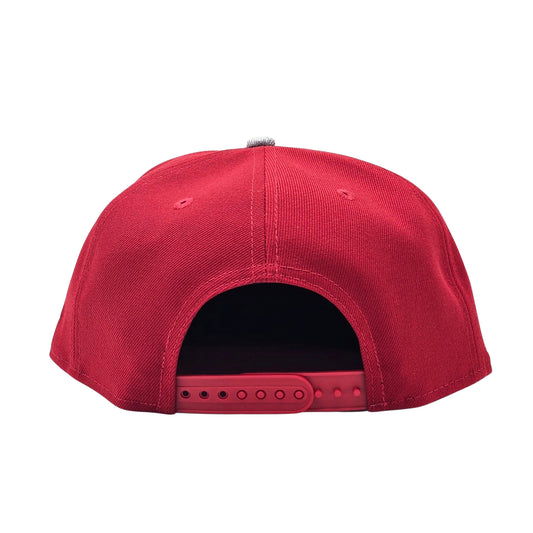 NEW ERA 9FIFTY MLB TORONTO BLUE JAYS 20TH ANNIVERSARY SCARLET RED & HEATHER GREY SNAPBACK HAT