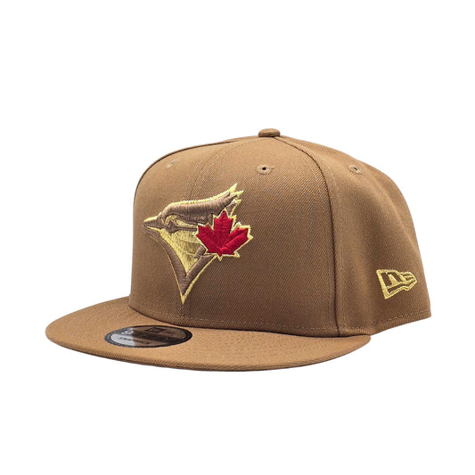 NEW ERA 9FIFTY MLB TORONTO BLUE JAYS 20TH ANNIVERSARY LIGHT BRONZE GOLD SNAPBACK HAT