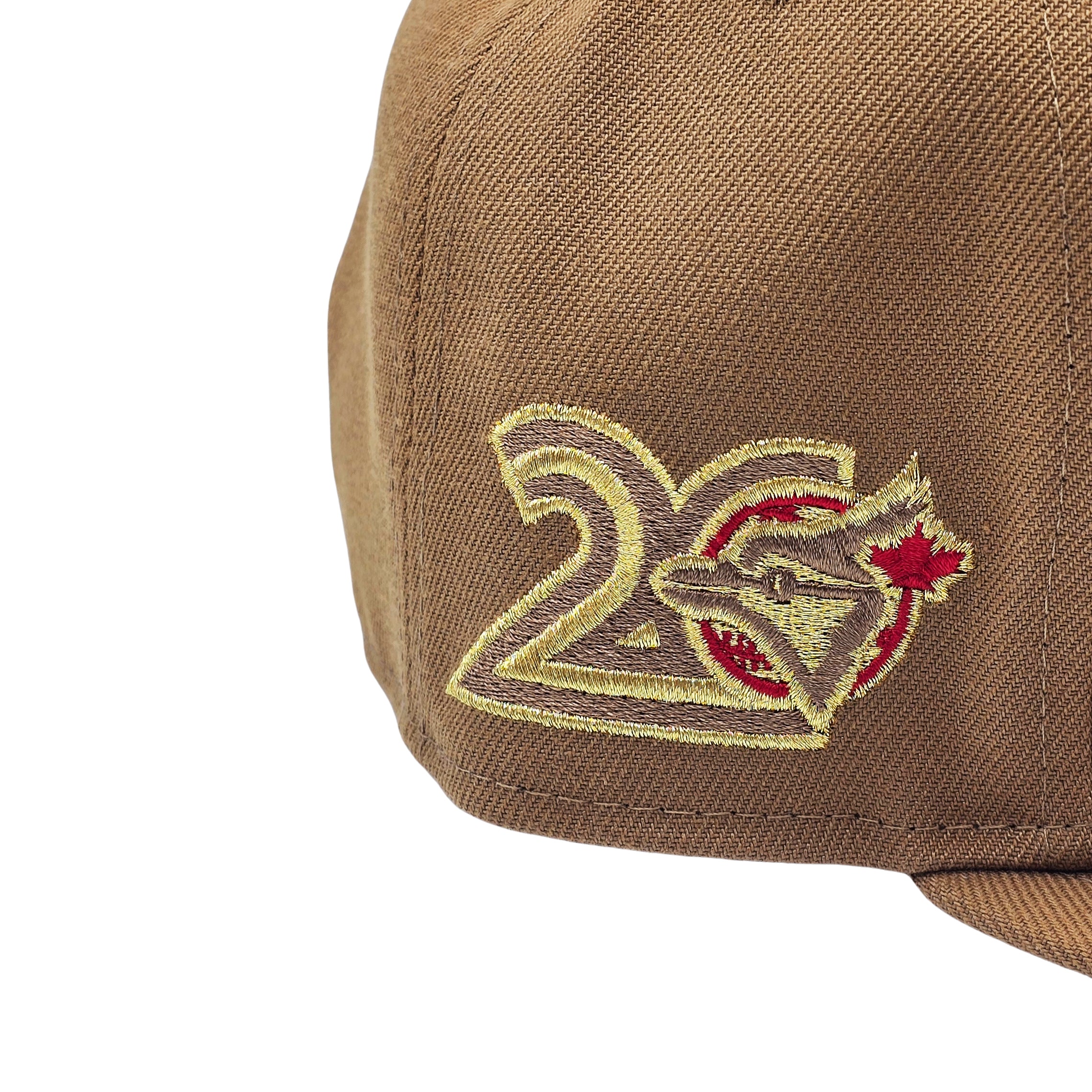 NEW ERA 9FIFTY MLB TORONTO BLUE JAYS 20TH ANNIVERSARY LIGHT BRONZE GOLD SNAPBACK HAT