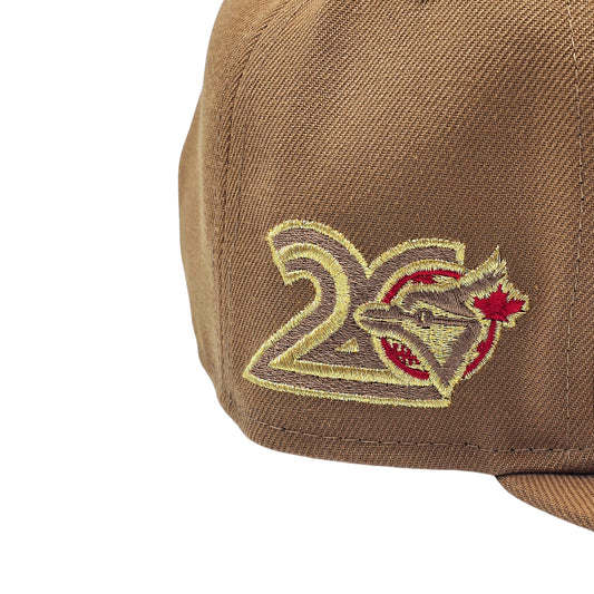 NEW ERA 9FIFTY MLB TORONTO BLUE JAYS 20TH ANNIVERSARY LIGHT BRONZE GOLD SNAPBACK HAT