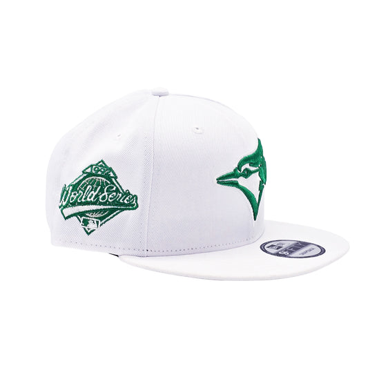 NEW ERA 9FIFTY MLB 1992 WORLD SERIES TORONTO BLUE JAYS WHITE & SHAMROCK GREEN SNAPBACK HAT