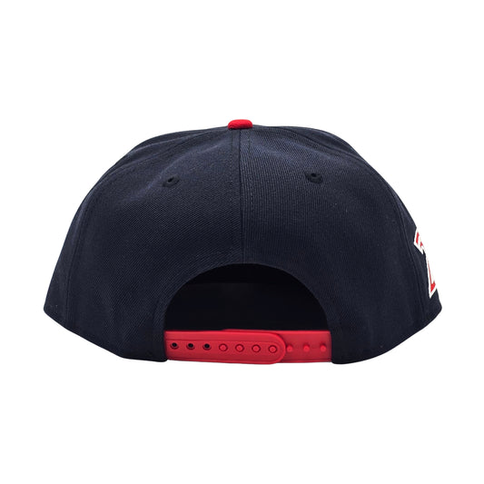 NEW ERA 9FIFTY MLB TORONTO BLUE JAYS 20TH ANNIVERSARY NAVY BLUE & SCARLET RED SNAPBACK HAT