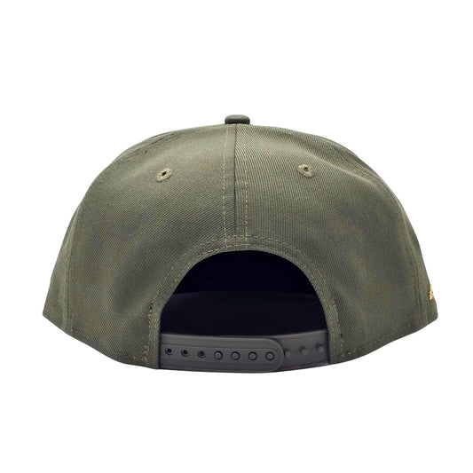 NEW ERA 9FIFTY MLB TORONTO BLUE JAYS 20TH ANNIVERSARY OLIVE GREEN & GOLD SNAPBACK HAT