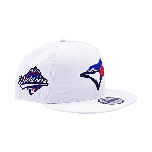 NEW ERA 9FIFTY MLB 1992 WORLD SERIES TORONTO BLUE JAYS WHITE & BLUE OTC SNAPBACK HAT