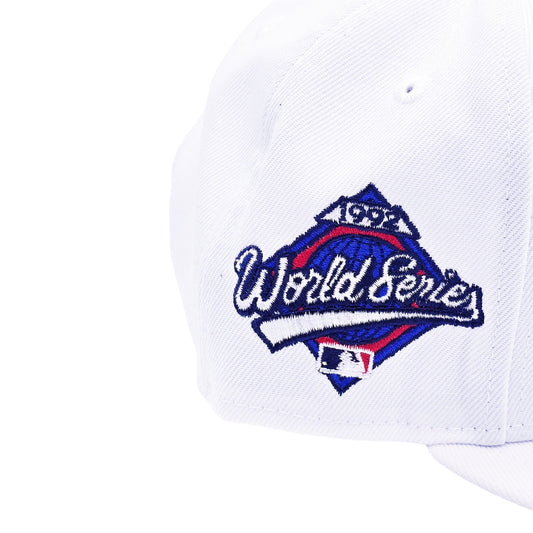 NEW ERA 9FIFTY MLB 1992 WORLD SERIES TORONTO BLUE JAYS WHITE & BLUE OTC SNAPBACK HAT