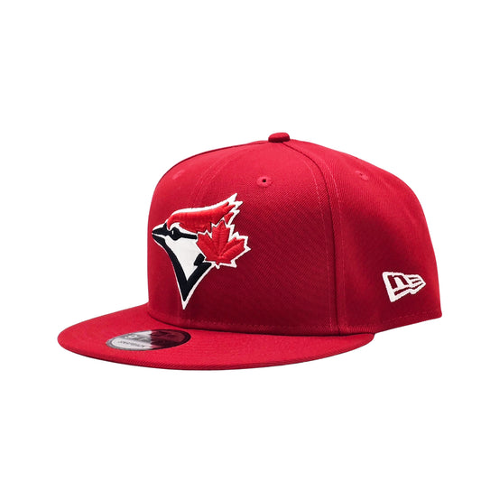 NEW ERA 9FIFTY MLB TORONTO BLUE JAYS 20TH ANNIVERSARY SCARLET RED SNAPBACK HAT