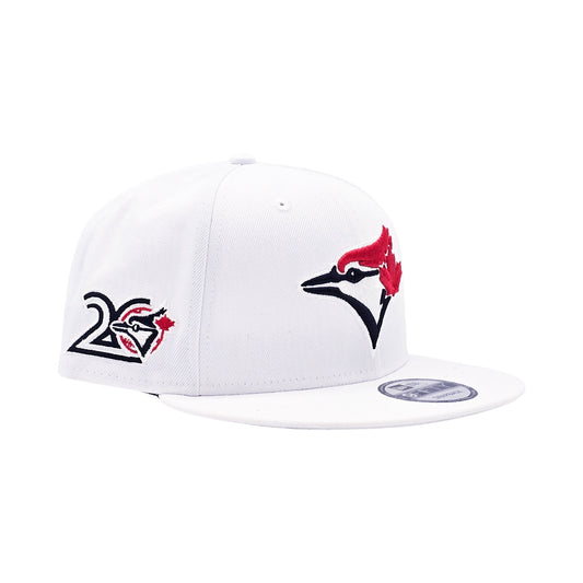 NEW ERA 9FIFTY MLB TORONTO BLUE JAYS 20TH ANNIVERSARY WHITE & RED SNAPBACK HAT