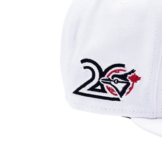NEW ERA 9FIFTY MLB TORONTO BLUE JAYS 20TH ANNIVERSARY WHITE & RED SNAPBACK HAT
