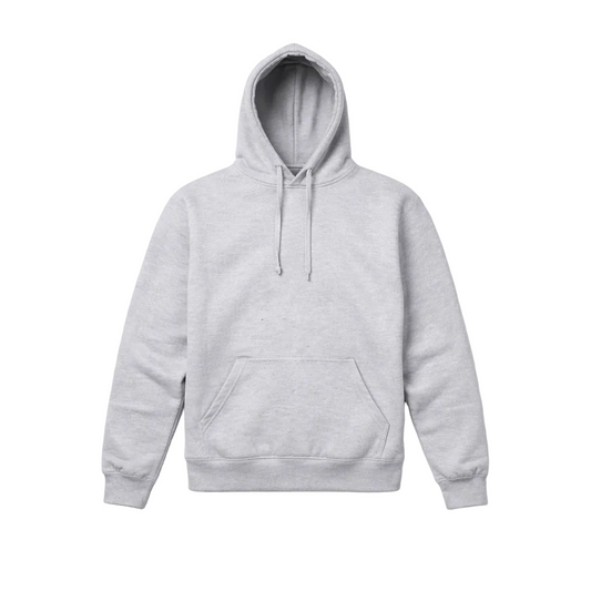 MEN'S FLEECE PULLOVER HOODIE 320 GSM HEAVY QUALITY (GREY)