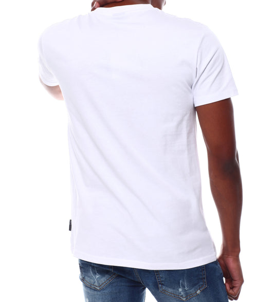 MONEY KING CHENILLE PATCH GRAPHIC T-SHIRT (WHITE)