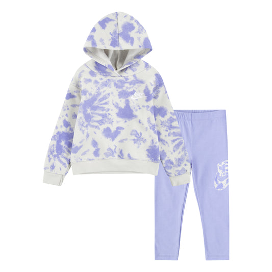NIKE TODDLER GIRLS LEGGING SET (PURPLE SIZE 2T-4T)