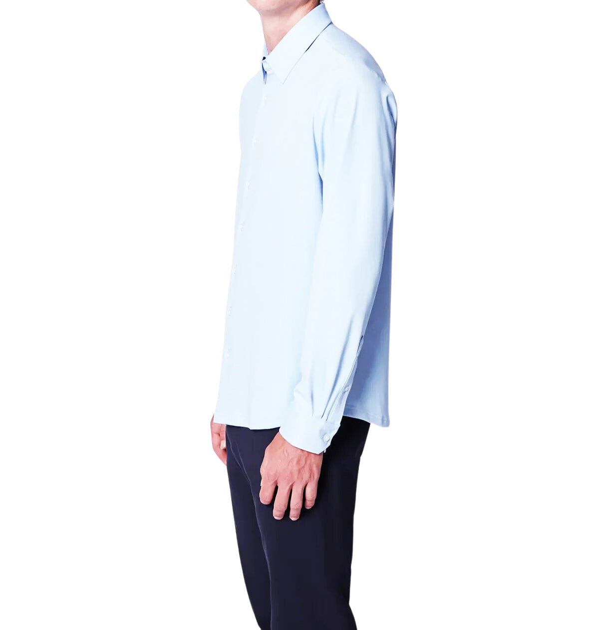 PROJEK RAW MEN'S 24/7 KNIT BUTTON UP SHIRT (LIGHT BLUE)