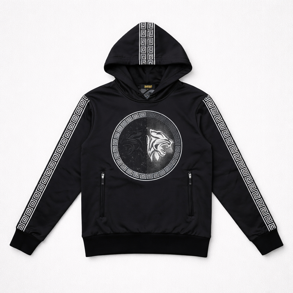 MEN'S RHINESTONE PULLOVER SWEATER (BLACK/SILVER)