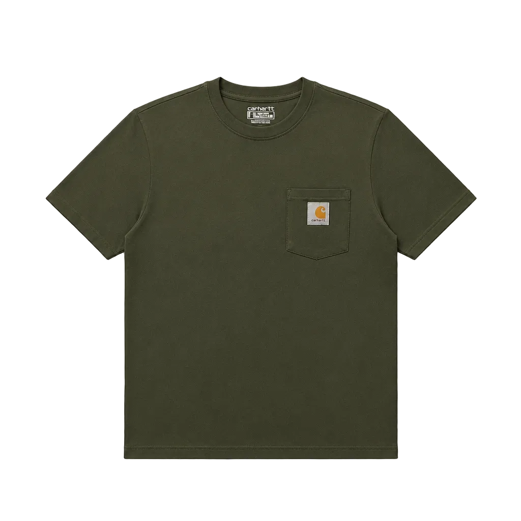 CARHARTT MEN'S POCKET LOGO CREWNECK T-SHIRT (GREEN)