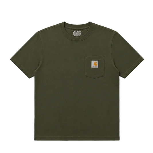 CARHARTT MEN'S POCKET LOGO CREWNECK T-SHIRT (GREEN)