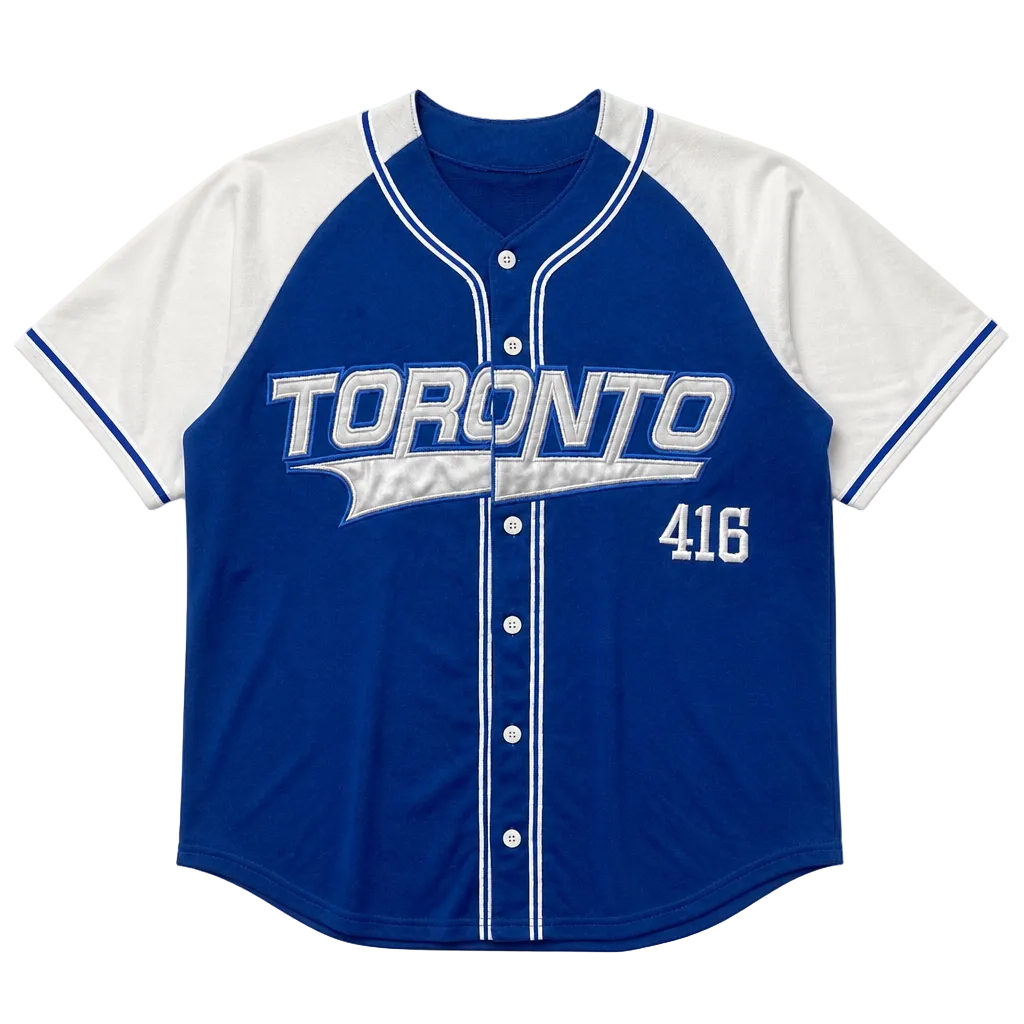 TORONTO 416 JERSEY EMBROIDERED WITH PATCH (ROYAL BLUE/WHITE)