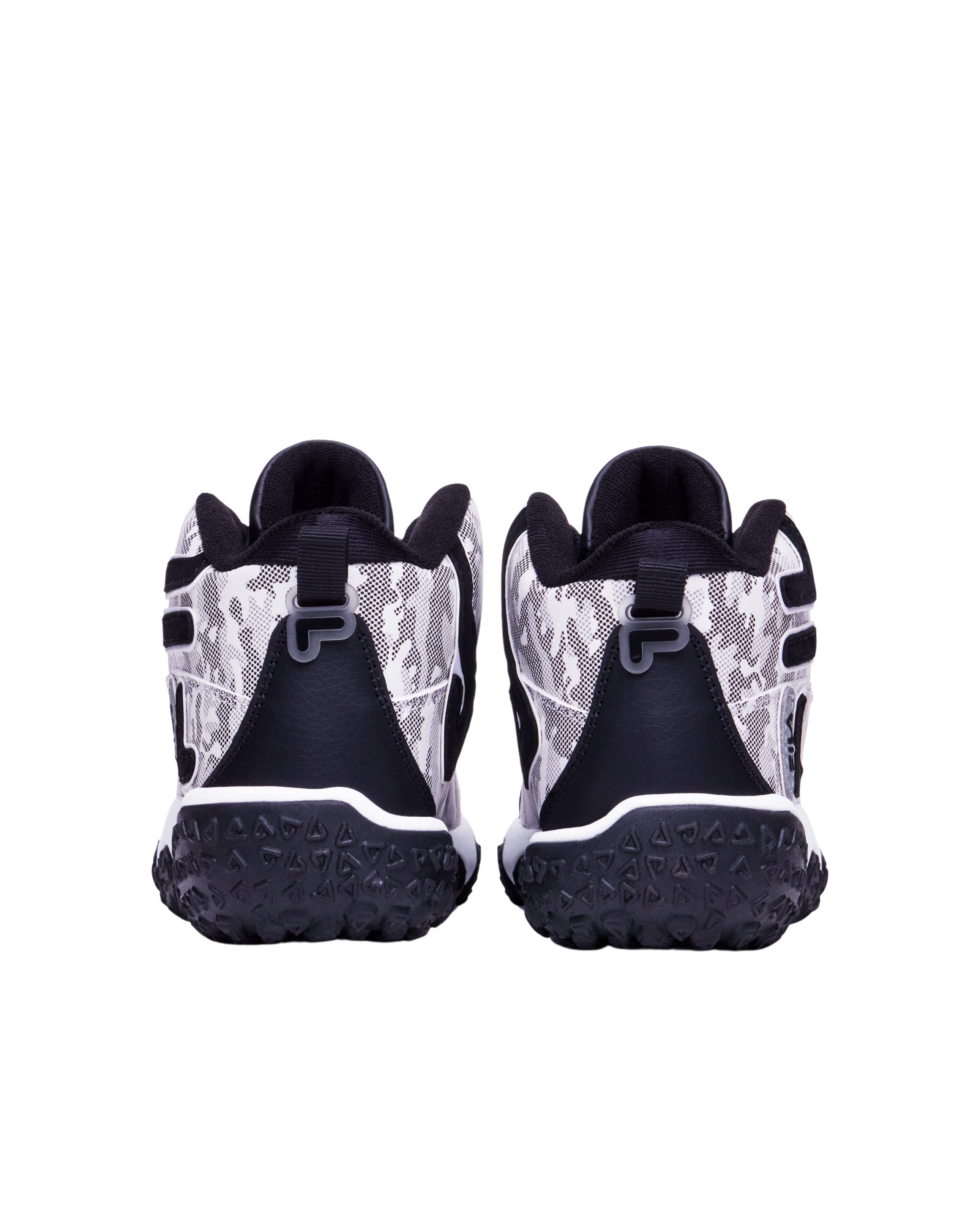 KIDS FILA SNAKE DANCER WINTER CAMO SHOES (BLACK/WHITE)