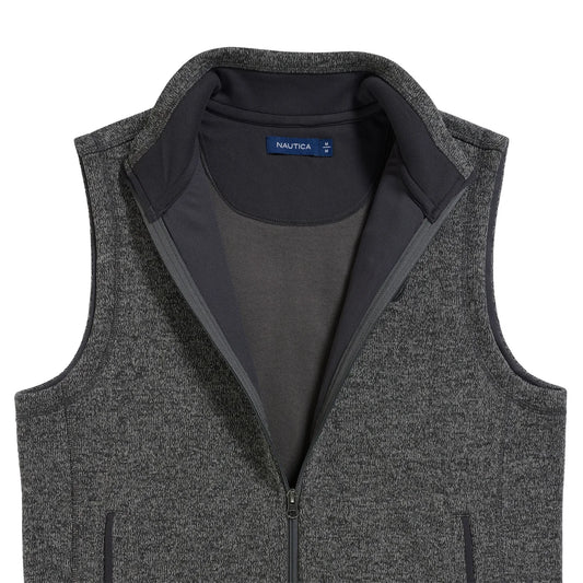 NAUTICA MEN'S FLEECE VEST (GREY)
