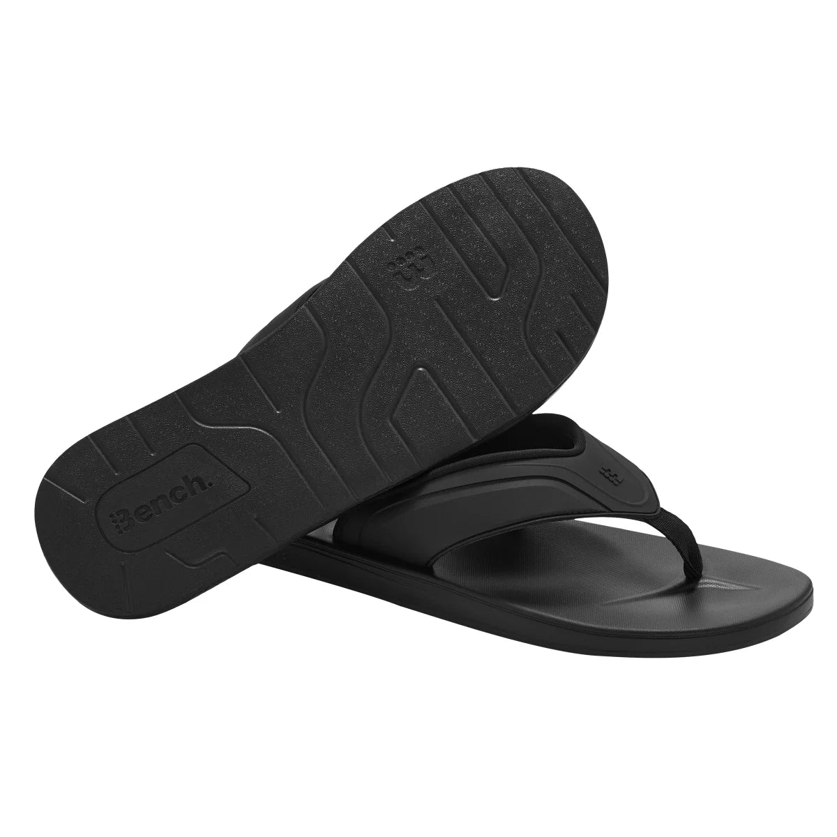 BENCH MEN'S COMFORT FLIP FLOPS (BLACK)
