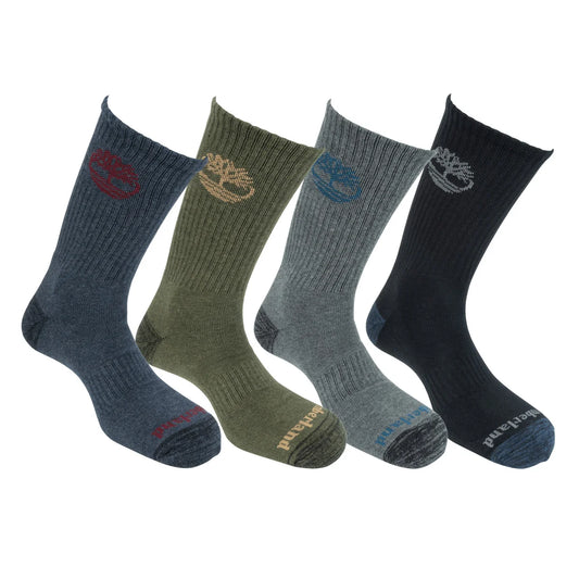 TIMBERLAND MEN'S 8 PAIR MULTI COLOR LONG CREW WORK SOCKS