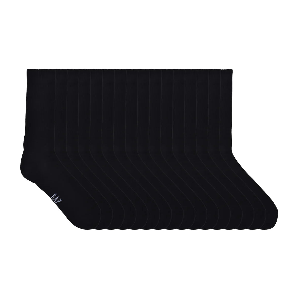 GAP MEN'S 8 PAIR LONG CREW SOCKS (BLACK)