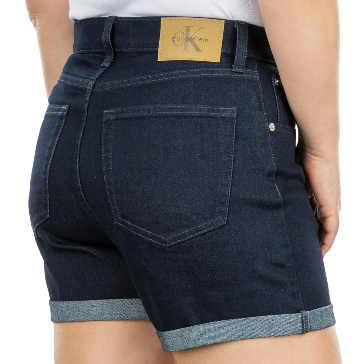 CALVIN KLEIN WOMEN'S DENIM SHORTS (DARK BLUE)
