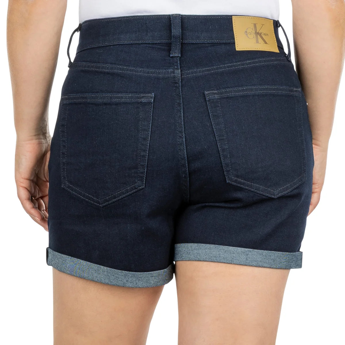 CALVIN KLEIN WOMEN'S DENIM SHORTS (DARK BLUE)