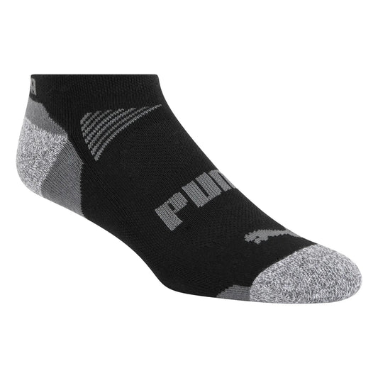 PUMA MEN'S REPREVE ATHLETIC 14-PAIRS BLACK/GREY LOW CUT SOCKS