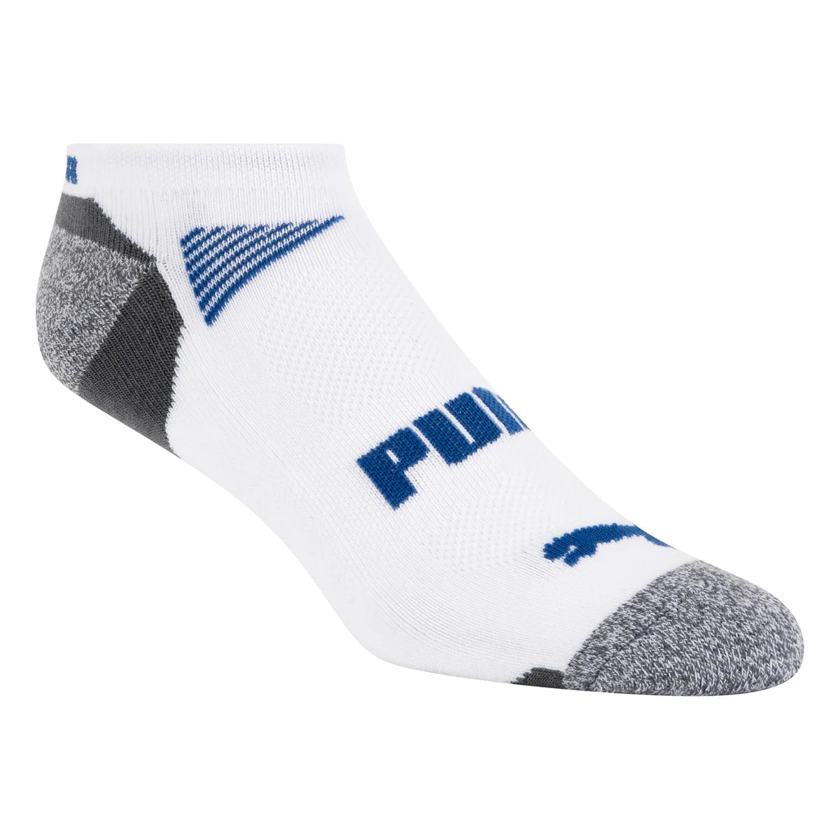 PUMA MEN'S REPREVE ATHLETIC 14-PAIRS WHITE/GREY LOW CUT SOCKS