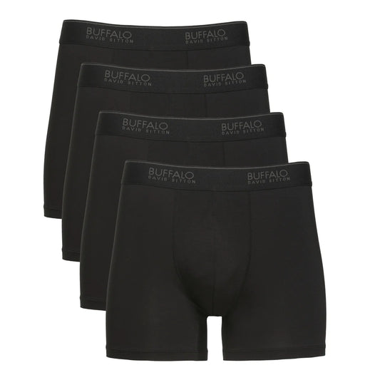 BUFFALO MEN'S 4 PACK BOXER BRIEFS (BLACK)