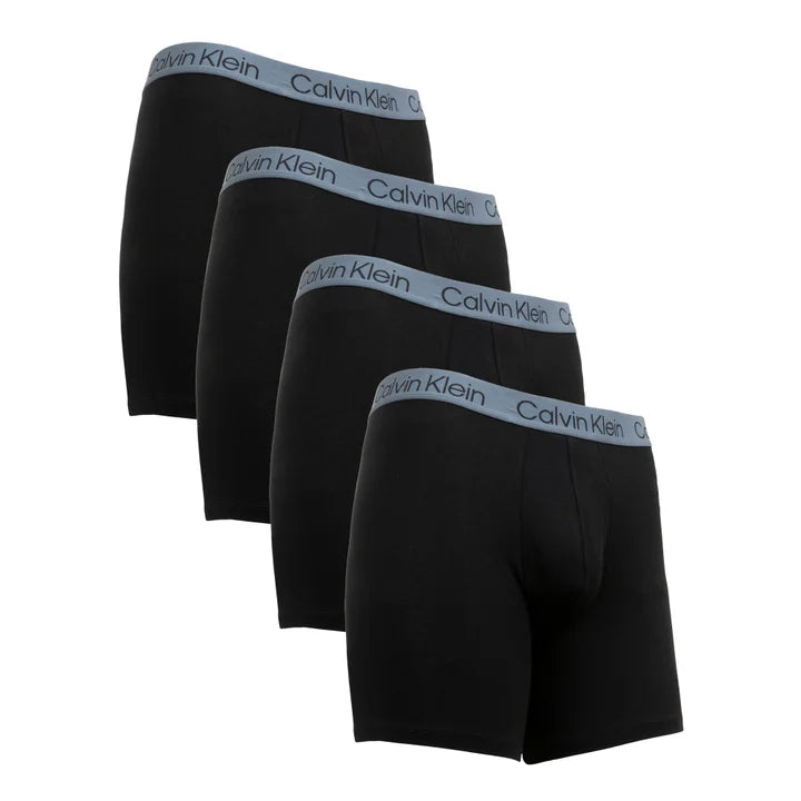 CALVIN KLEIN MEN'S MODAL BOXER BRIEFS (BLACK PACK OF 4)