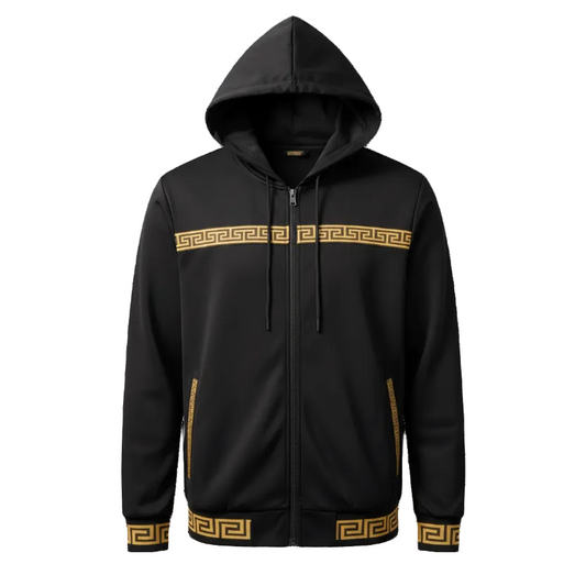 2 PCS VIP TRACKSUIT (BLACK & GOLD)