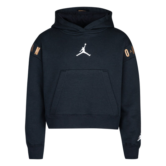 JORDAN YOUTH HOLIDAY SHINE PULLOVER HOODIE (BLACK SIZE YOUTH S-XL)
