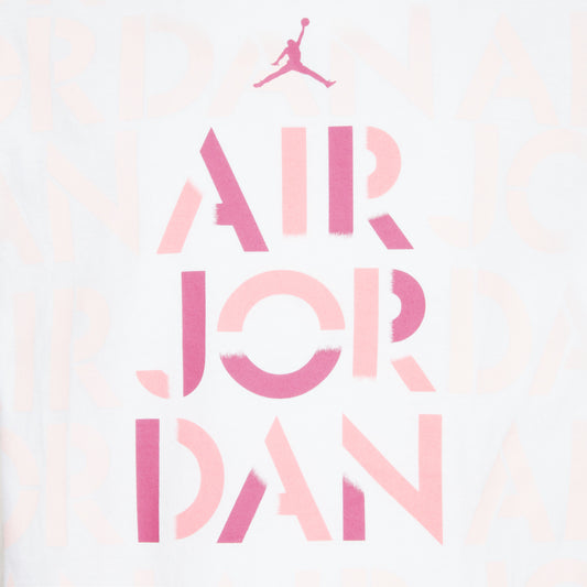 JORDAN GIRLS' JUMPMAN AIR JORDAN PRINT CROP TOP T-SHIRT (WHITE SIZE S-XL)