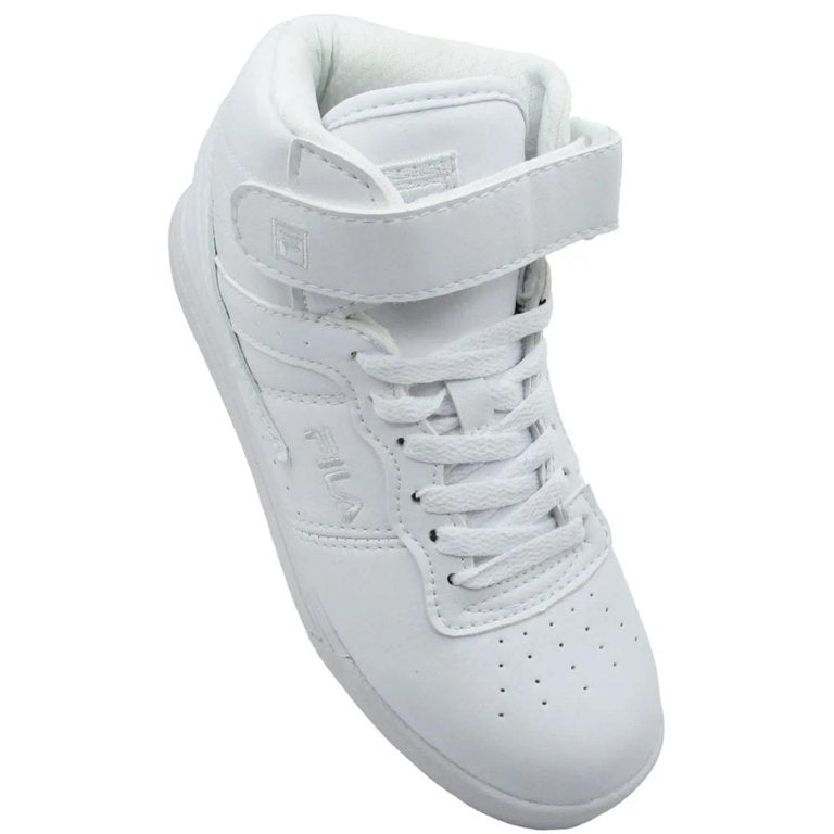 KIDS FILA VULC 13 HIGH TOP SHOES (WHITE)