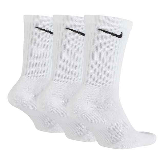 NIKE EVERYDAY CUSHION CREW 3-PACK WHITE TRAINING SOCKS