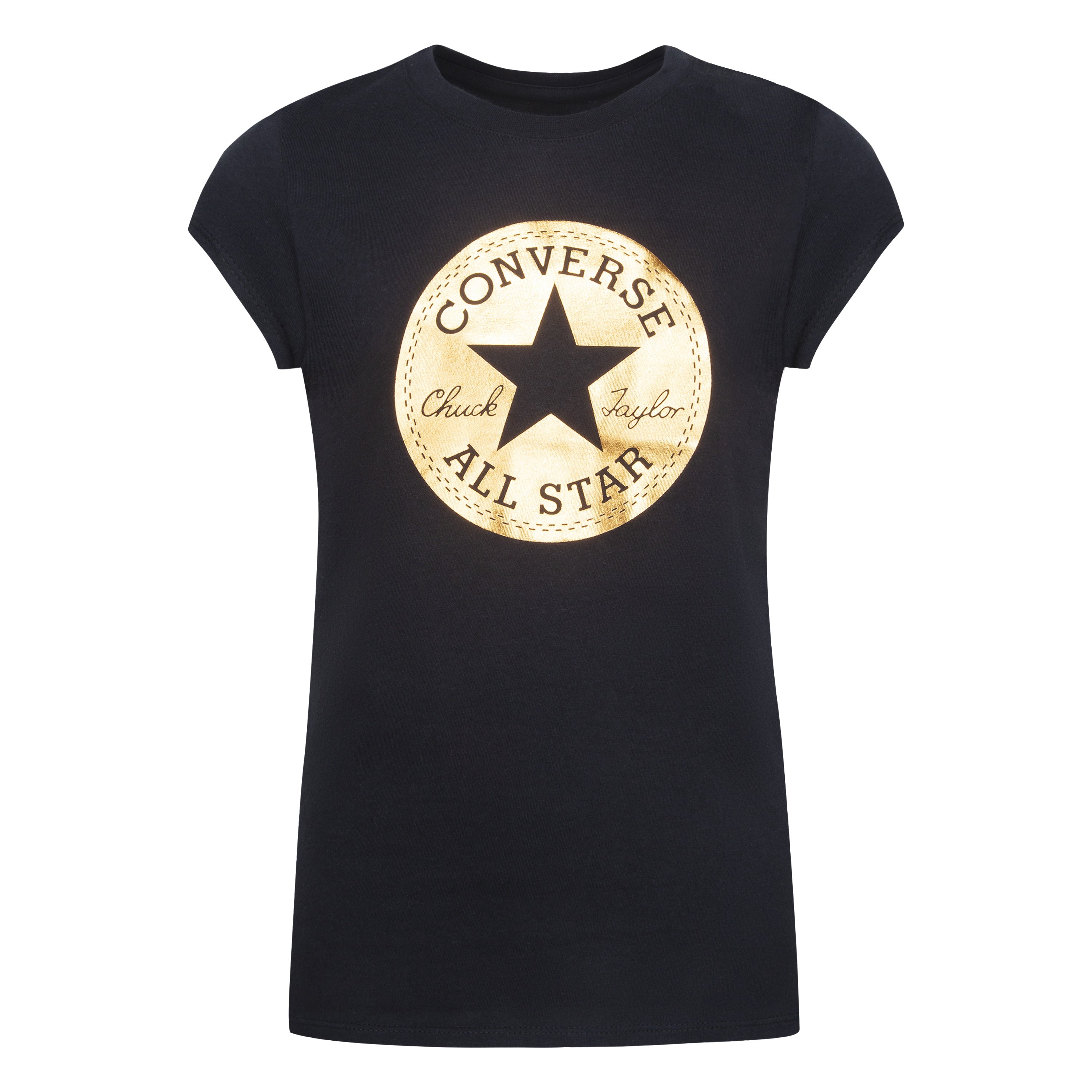 CONVERSE YOUTH GIRLS' CHUCK PATCH SHINY GRAPHIC T-SHIRT (SIZES YOUTH S-XL)