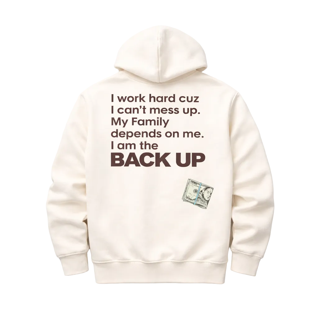 SWITCH REMARKABLE MEN'S PU PATCHED BACK UP HOODIE (CREAM)