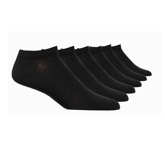 KODIAK WOMEN'S 6 PAIR LOW CUT PLAIN ANKLE SOCKS (BLACK)