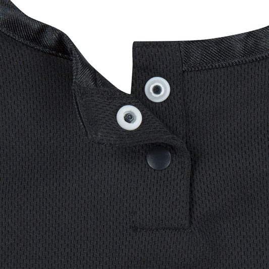 JORDAN INFANT BOYS MESH JERSEY ROMPER (BLACK SIZE NB-9M)