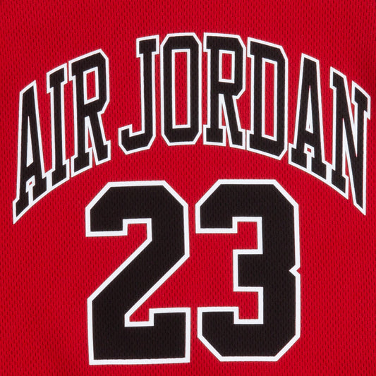 JORDAN INFANT BOYS MESH JERSEY ROMPER (RED SIZE NB-9M)