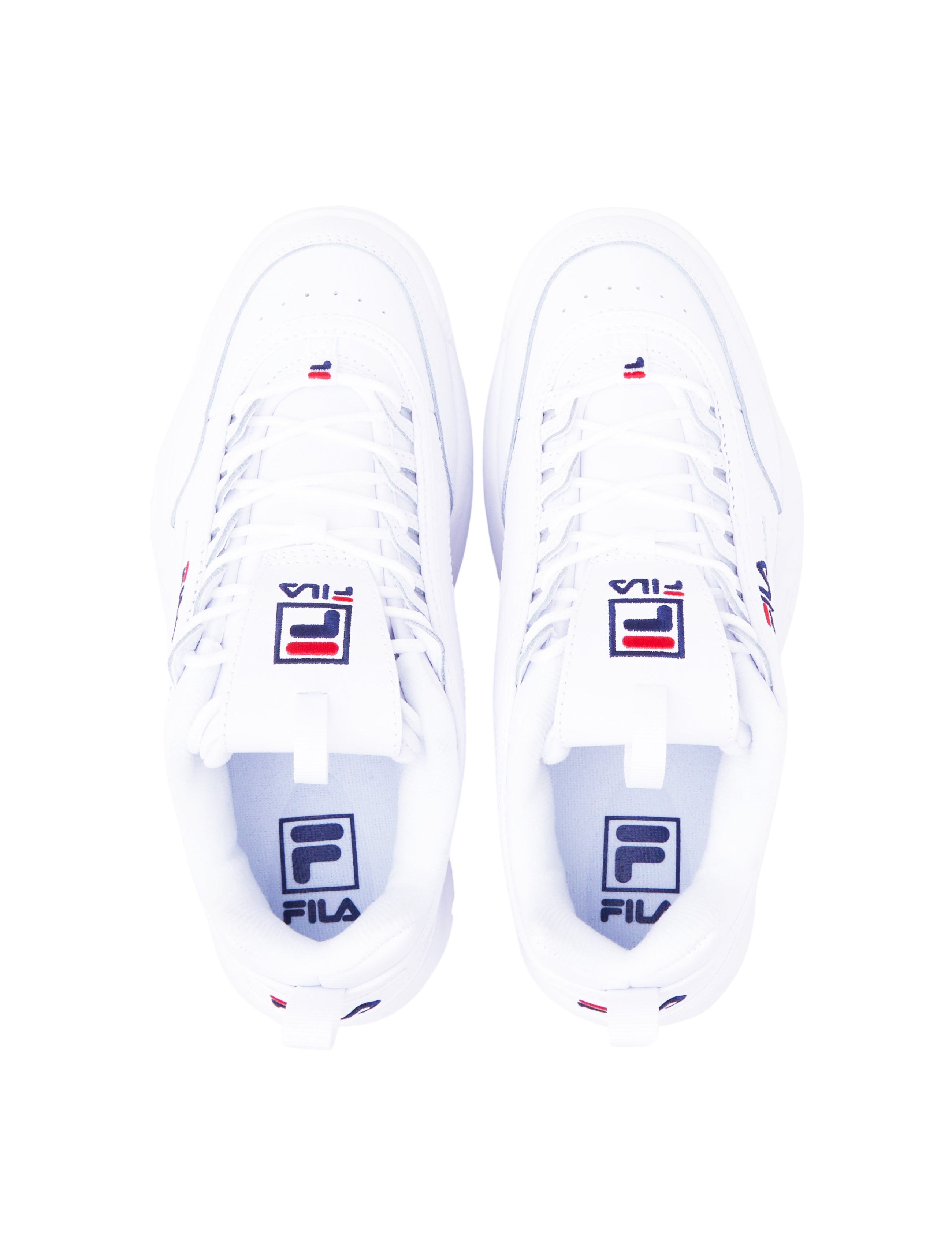 FILA WOMEN'S DISRUPTOR II PREMIUM SHOES (WHITE)