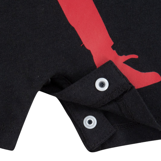 JORDAN JUMPMAN INFANTS ROMPER (BLACK SIZE NB-9M)