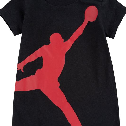 JORDAN JUMPMAN INFANTS ROMPER (BLACK SIZE NB-9M)