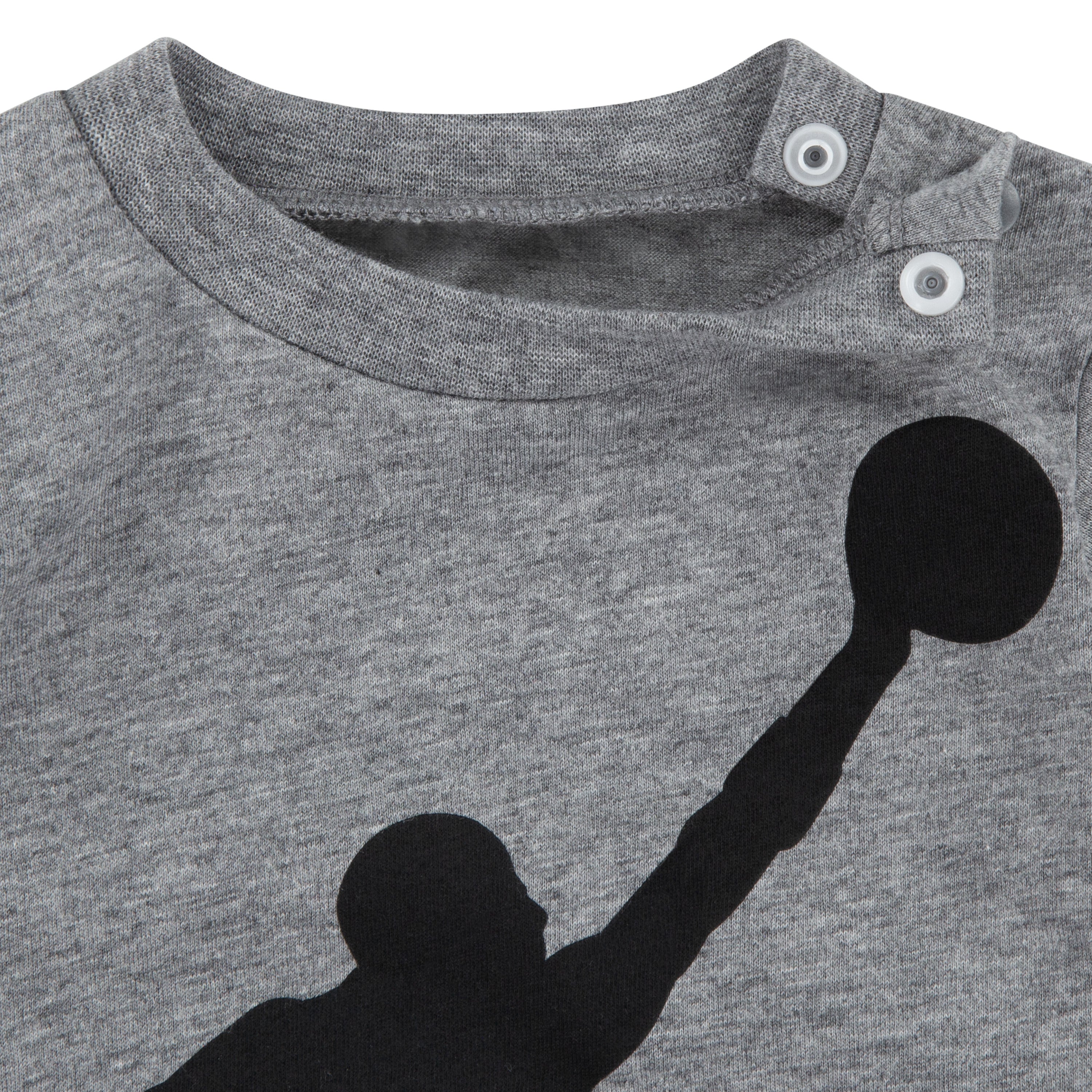 JORDAN JUMPMAN INFANTS ROMPER (GREY SIZE NB-9M)