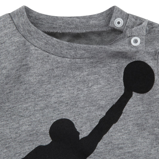 JORDAN JUMPMAN INFANTS ROMPER (GREY SIZE NB-9M)