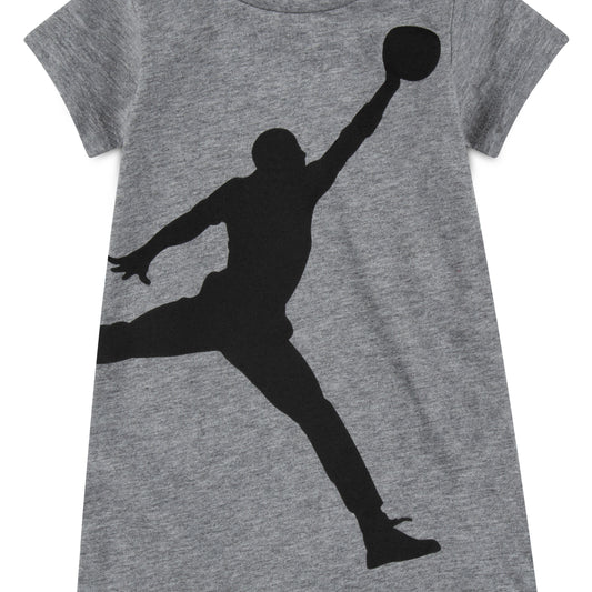 JORDAN JUMPMAN INFANTS ROMPER (GREY SIZE NB-9M)