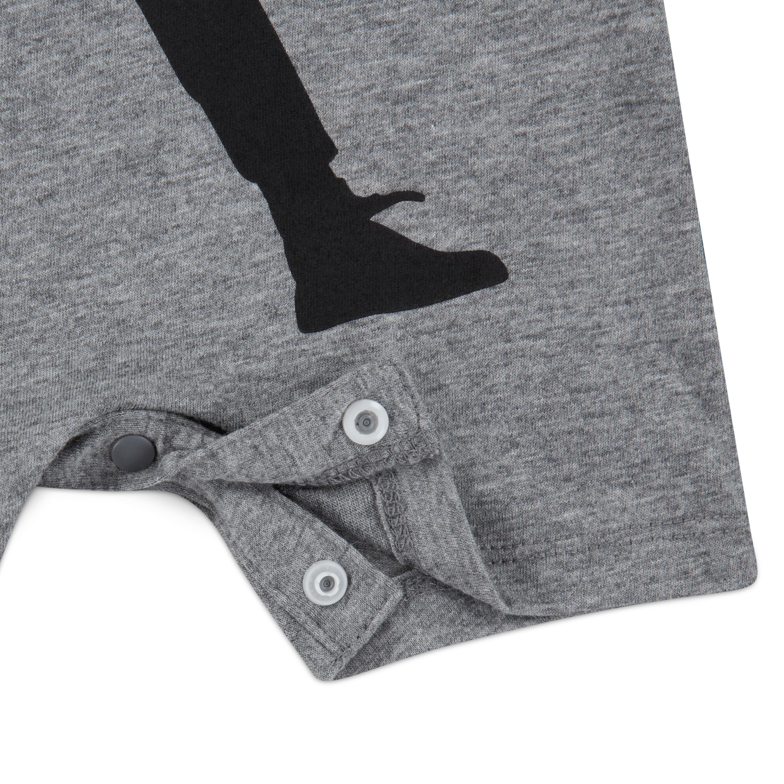 JORDAN JUMPMAN INFANTS ROMPER (GREY SIZE NB-9M)